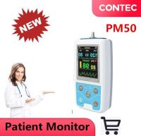 CONTEC PM50แบบพกพาความดันโลหิต NIBP/Spo2ผู้ป่วย Monitor + ข้อมือ + Probe + พีซีซอฟแวร์ FDA &amp; CE