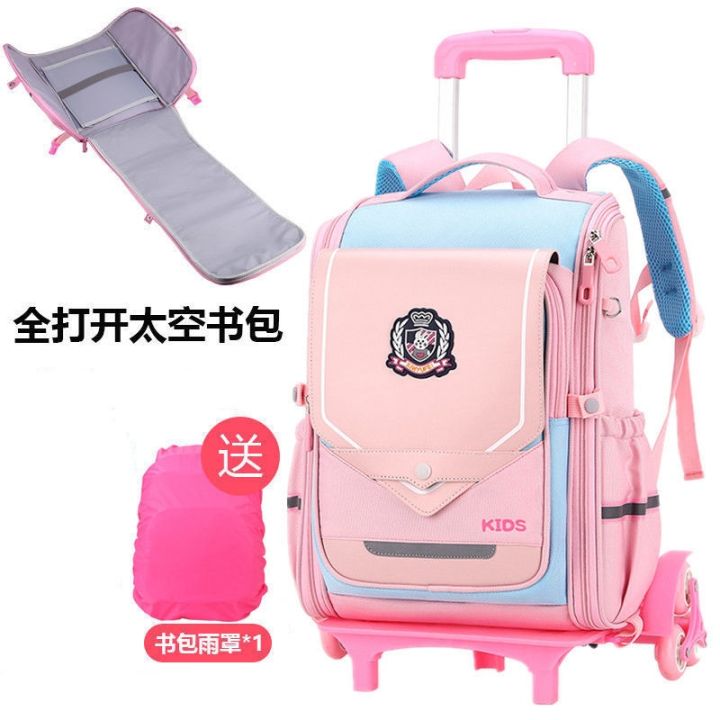 high-end-muji-original-primary-school-students-trolley-school-bag-dual-purpose-boys-and-girls-grades-1-23-6-large-capacity-load-reducing-ridge-protection-drag-box-for-climbing-stairs