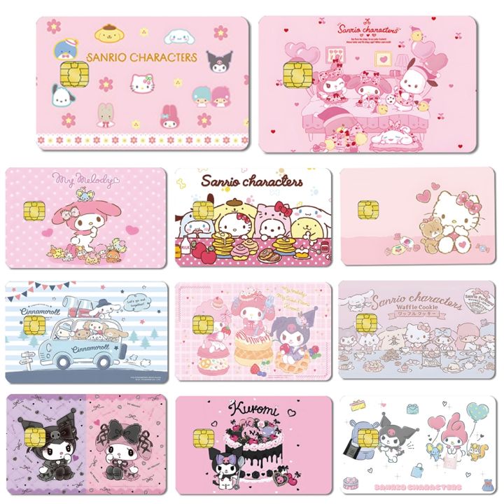 【HOT】 50 Types Kuromi Cinnamoroll Sticker Film Tape for Credit Card ...