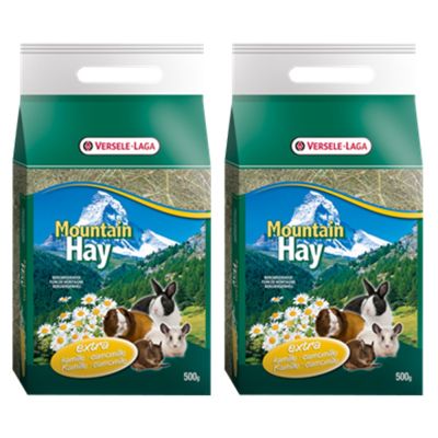 Rabbit and Rodent Mounn Hay with Chamomile 500g (2 bags) หญ้ากระต่าย และสัตว์ฟันแทะ ผสมดอกคาโมมาย 500กรัม (2 ถุง)