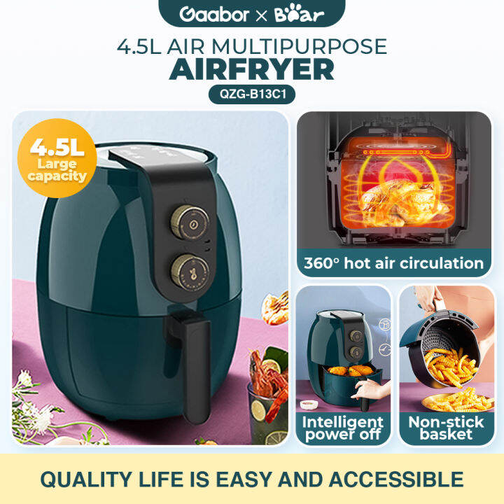 GAABOR x BEAR 4.5L Multi-functional Air Fryer Healthy Cooking Oil Free ...