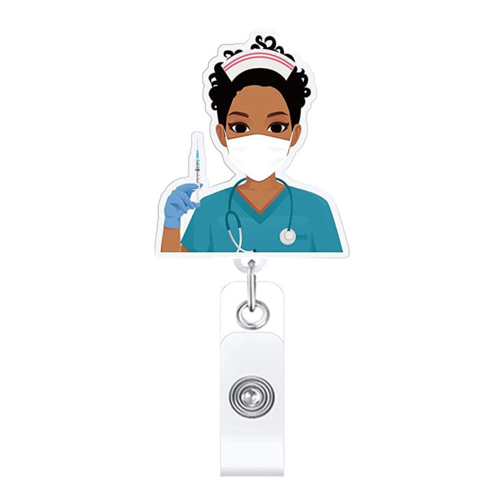 doctor-nurse-students-doctor-retractable-badge-clip-badge-clip-pull-button-acrylic-printing