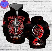 Xzx180305  Firefighter Custom Text All Over Print hoodies For Men &amp; Women CN1306 (Private Chat Free Name&amp;Logo Change)