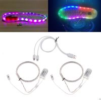 1 Pair Waterproof USB LED Shoes Strip Light 0.65mx2 RGB SMD3528 Flexible Decor Shoes Strip Light