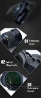 【In-demand】 yiyin2068 8x30 Monocular Telescope Night Vision with 1000 m/150 m Field of View Eyepiece Focusing for Camping Hunting