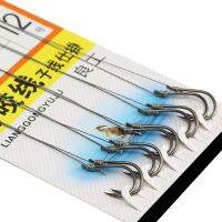 Fishing Hook Double Hook Tied Up Sub-Thread Finished Product Suit Barbed Fishing Hook Isonidou Anti-winding Carp Hook Pesca