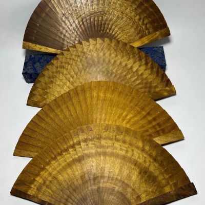 ✼☼  Gold-rimmed nanmu huai su fan household act the role ofing is tasted furnishing articles with daily process fan gift