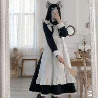 Uniform maid costume big yards long male female bosses anime COS maid clothing Cosplay dress