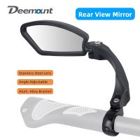 ☃✔✑ Stainless Steel Lens Bicycle Rear View Mirror Left Right 360 Degree Rotation Clear Sight Reflector Angle Adjust Alloy Bracket