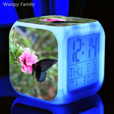 【Worth-Buy】 เสือไซบีเรียหิมะนาฬิกาปลุกบริเวณข้างเตียงในห้องเด็กเปลี่ยนสีนาฬิกาปลุกดิจิตอลนาฬิกาปลุก
