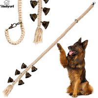 Studyset IN stock 2pcs Pet Dog Hanging Doorbells Hand-woven Cotton Rope Pet Training Door Bell Interactive Toys For Potty Training