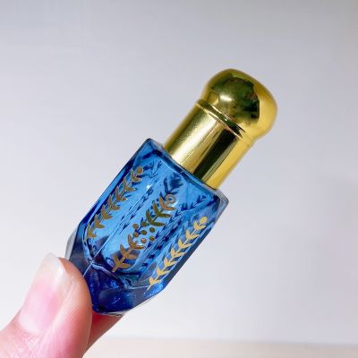 1Pcs 8ml Essential Oil Rollerball Bottle Stained Glass Engraved Perfume Dispenser Bottle Trial Test Bottle Cosmetic Container