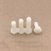 2pcs M15 nylon screws hexagon screw outer hex bolts plastic bolt white color 15mm-100mm long Nails Screws Fasteners