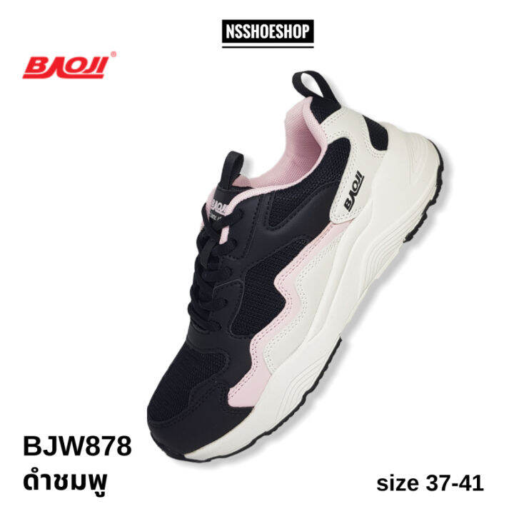 รองเท้าผ้าใบผู้หญิง-baoji-รุ่น-bjw878-สีดำชมพู-รองเท้าผ้าใบบาโอจิ-size-37-41