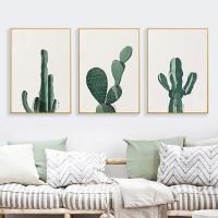 ?รูปติดผนัง  มี 4 ขนาด  พร้อมส่งจากไทย? แต่งห้อง ลายกระบองเพชร Cactus?