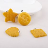 【YD】 10pcs/bag Star Round Resin Biscuits Charms Food Dessert Floating Pendants Earring Jewelry Accessories YZ475