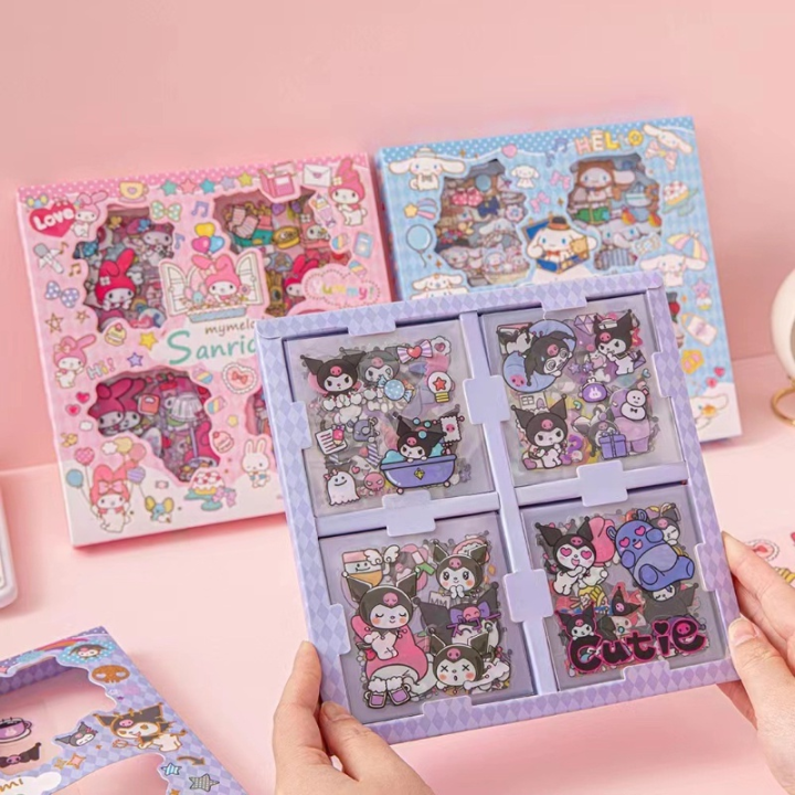 sabai-sabai-ชุดสติกเกอร์-sanrio-กันน้ำ-32แผ่น-สติ๊กเกอร์ตกแต่ง-ลายการ์ตูน-ตกแต่งไดอารี่-สติ๊กเกอร์ไดคัท-ลายน่ารัก