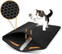 Cat Litter Mat,Litter Mat,Double Layer Trapping Litter Mat,กันน้ำปัสสาวะ LitterMat,Easy Clean Scatter Control