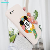 ZeroQiQi เคสโทรศัพท์สำหรับ Realme C20 Realme C2 Realme เคสมิกกี้เมาส์พวงมาลัยลายการ์ตูนเคสโทรศัพท์ปลอกซิลิโคนของเหลวทรงสี่เหลี่ยมดั้งเดิมคลุมทั้งหมดเคสป้องกันทนแรงกระแทกกล้อง