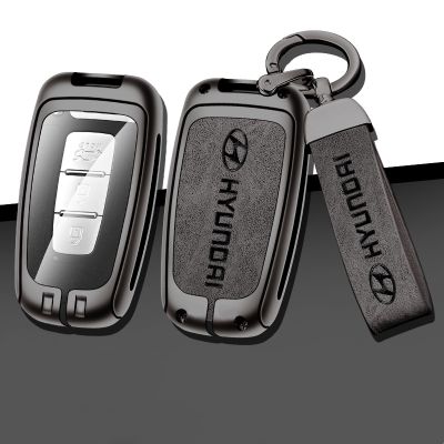 เคสฝาปิดสังกะสีโลหะผสมกุญแจรถยนต์รีโมทแบบไม่มีกุญแจสำหรับ Hyundai Elantra/tucson /Ioniq/ I30/I40