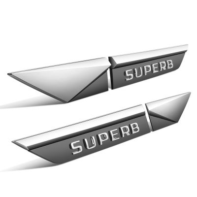 2pcs Car Styling Superb Side Fender Sticker For Skoda Superb 2 3 MK2 MK3 Superb Nameplate Sticker Skoda Auto Tuning Accessories