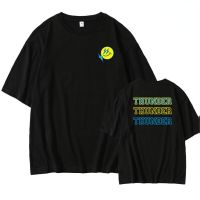 เกาหลีแฟชั่น K-POP ATEEZ SMILE Thunder T เสื้อผู้หญิงผู้ชายขนาดใหญ่แขนสั้นตลก TShirt กราฟิก Tees แฟน Kpop Tees