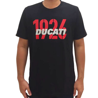 DUCATIเสื้อยืดคอกลมสีดำ DCT52 012
