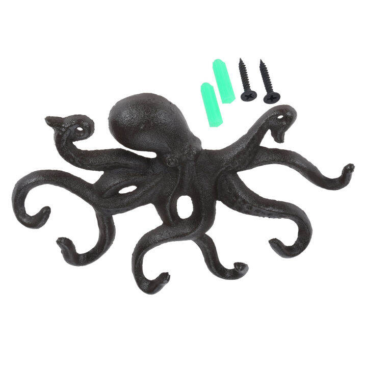 large-octopus-hook-cast-iron-hanger-housekeeper-wall-wscrews-vintage-creative-squid-hanging-keys-coat-towel-holder-home-decor