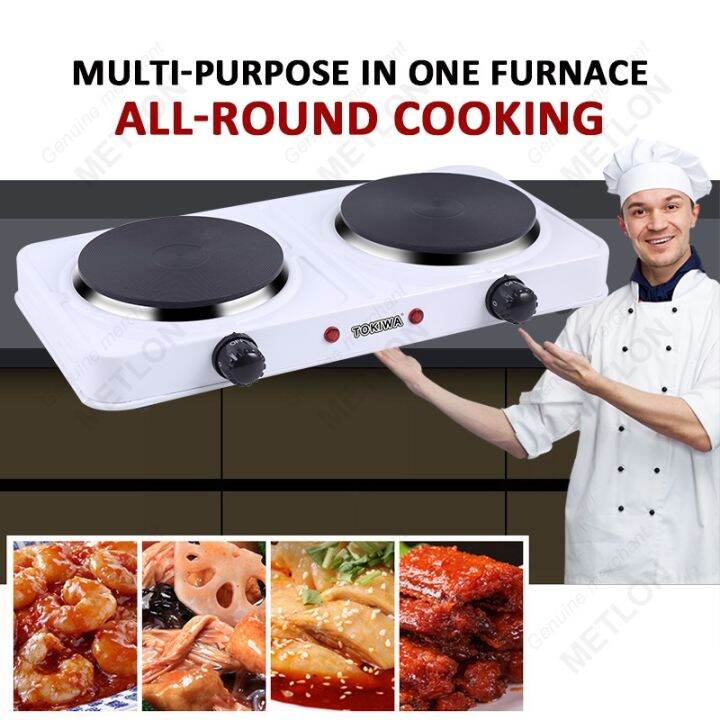 【01T7kAQf】Multifunction universal Double Electric Furnace Hot Plate 2000W Cooktop Electric