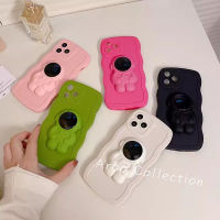 Phone Case เคส Realme C51 C53 NFC แคนดี้สีสันใบใหญ่คลื่นเคสขาตั้งพับได้น่ารักลายการ์ตูนนักบินอวกาศปกป้องเลนส์ด้วยซิลิโคนนิ่ม2023