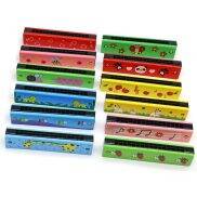 16 lỗ kèm Harmonica bằng gỗ cho đồ chơi trẻ em nhạc cụ woodwind Miệng