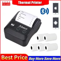 (Free Paper)Portable Wireless BT 58mm 2 Inch Thermal Receipt Printer Mini USB Bill POS Mobile Printer Support ESC/POS Print Command Compatible with Android/iOS/Windows for Small Business Restaurant Retail Store