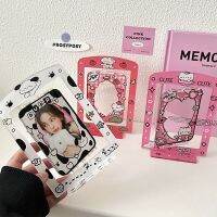 Rotatable Acrylic Photo Protection Card Sleeve Photocard Frame Card Display Stand Photo Holder 3inch Sweet Cute Desktop Decor