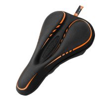 WEST BIKING Soft 3D Pad Cycling Bicycle Seat Cover Cushion with Rain Cover Comfortable Saddles Orange