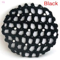 ?【Lowest price】FG ผู้หญิง Bun ปก Sad hair NET บัลเล่ต์เต้นสเก็ตโครเชต์เก๋ rhinestone