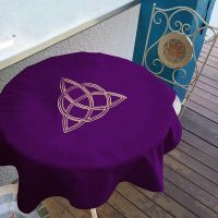 70x70cm tarot tablecloth wicca sunpentacle velvet tarot cloth board game play mat Accessories embroidery table cover