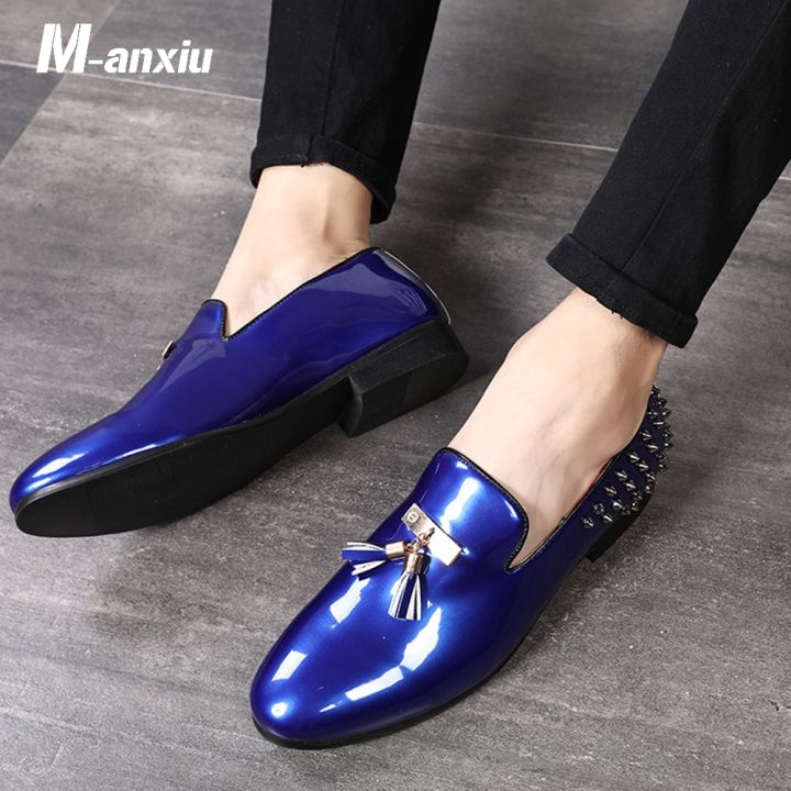 m-anxiu-2022รองเท้าอย่างเป็นทางการสำหรับคริสต์มาสปาร์ตี้-rivet-พู่-oxfords-รองเท้าชายแฟชั่น-bright-ธุรกิจงานแต่งงานรองเท้าหนัง