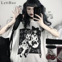 Shirt Aesthetic Gothic Punk Cartoon Loose Street 100% Cotton Gildan