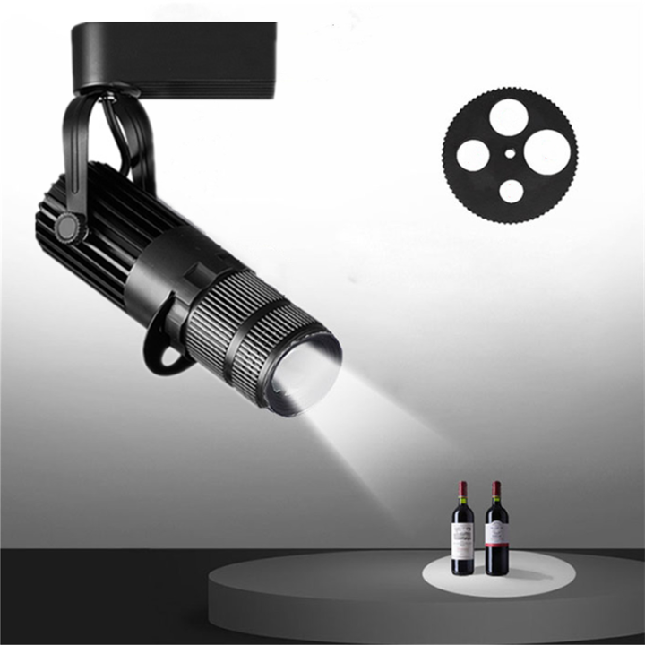 Theater Stage Zoom Spotlights, LED Focus Logo Projector Track Lights
