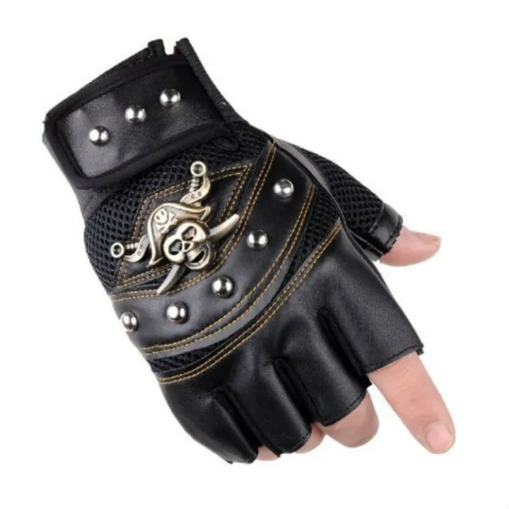 punk-skulls-rivet-pu-leather-gloves-men-women-fashion-hip-hop-anti-slip-half-finger-gloves-summer-cycling-motorcycle-accessories