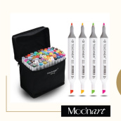 Bộ bút marker, bút dạ TouchNew chính hãng hai đầu, đi nét, thiết kế thời trang, vẽ kĩ thuật, bút maker (bộ 40 bút màu) - MoonArt