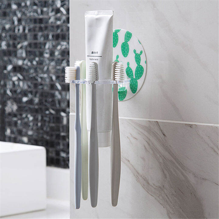 1pc-self-bathroom-dispenser-adhesive-organizer-rack-tool-storage-plastic-toothbrush-toothpaste