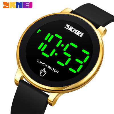 SKMEI นาฬิกาผู้ชายแบรนด์ชั้นนำนาฬิกาดิจิตอลนาฬิกากีฬาไฟ LED หน้าจอสัมผัสนาฬิกาอิเล็กทรอนิกส์สายซิลิโคนกันน้ำ30เมตรนาฬิกานักเรียน