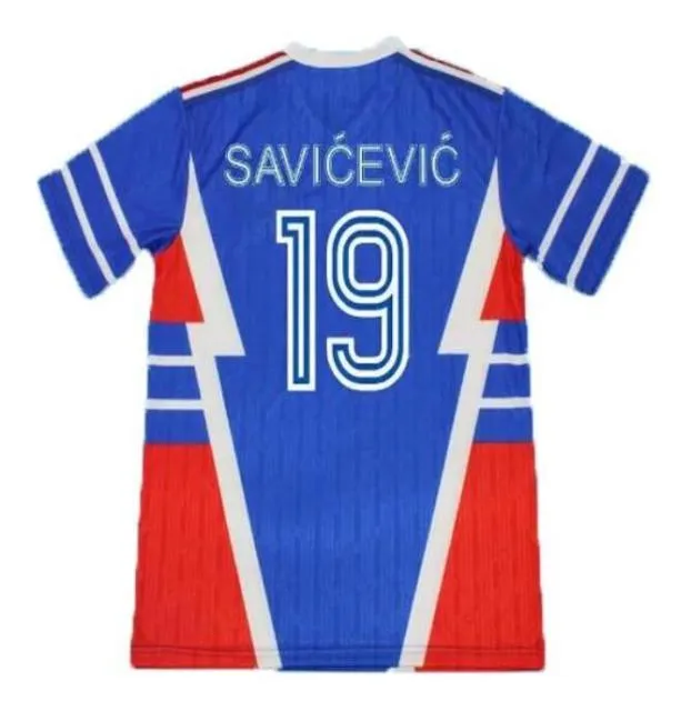 Yugoslavia เสื้อฟุตบอล1990 1991,เสื้อฟุตบอลคลาสสิกสไตล์วินเทจ90 91