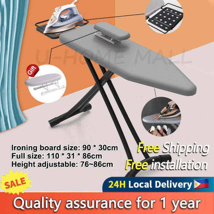 (Goods in hand)COD Metal ironing board Brand new upgrade 6 height adjustable foldable ironing