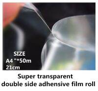 21m wide 50 meters long A4 ROLL Super Transaprent Double Side Adhesive PET Film Roll for Wholesale