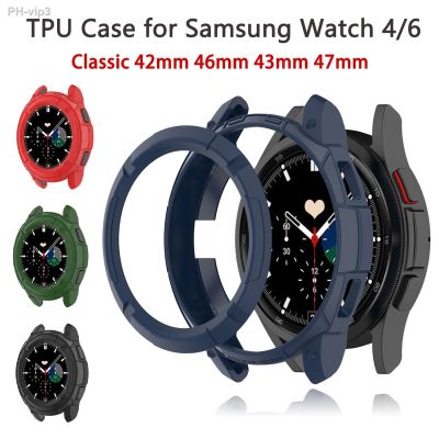 Case for Samsung Galaxy Watch 4 Classic 42mm 46mm Protective Cover for Samsung Watch 6 Classic 43mm 47mm Hollow TPU Mechanical