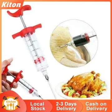 1pc Kitchen Turkey Needle Bbq Tool, Steak Meat Marinade Injector Kitchen  Utensil