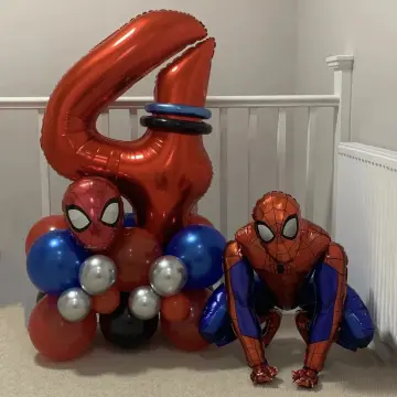 5PCS Super Hero Aluminum Foil Balloons Spiderman Air Globos Kids Birthday  Party Decoration Baby Shower Iron Man Balloons