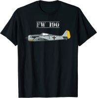 JHPKJFW 190 Fighter Plane World War II Men T-Shirt Short Sleeve Casual 100% Cotton O-Neck Summer TShirt 4XL 5XL 6XL